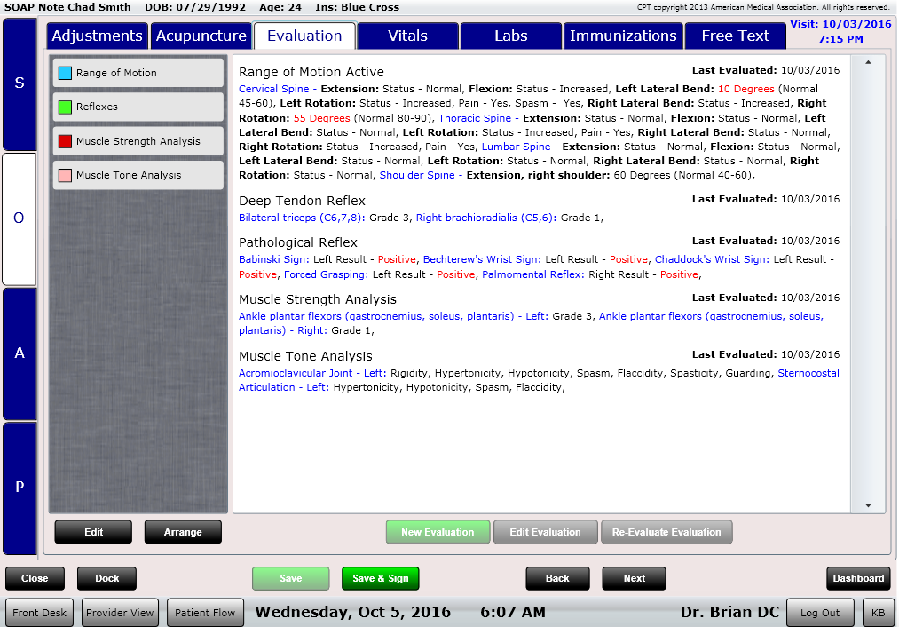 ChiroSpring Edit SOAP